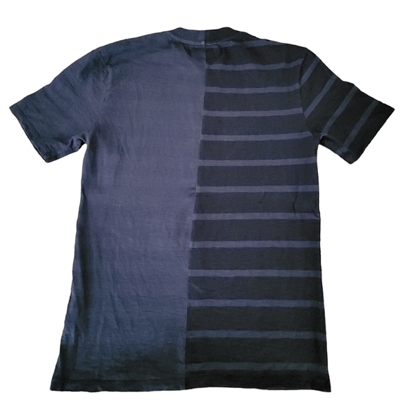 Men's ‎ Guess Originals Embroidered GUESS Stripes Short Sleeves Navy Blue Shirt - Picture 3 of 7